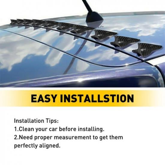 Car Roof Shark Fin Sticker Decorative Carbon Fiber Decors Universal Accessories
