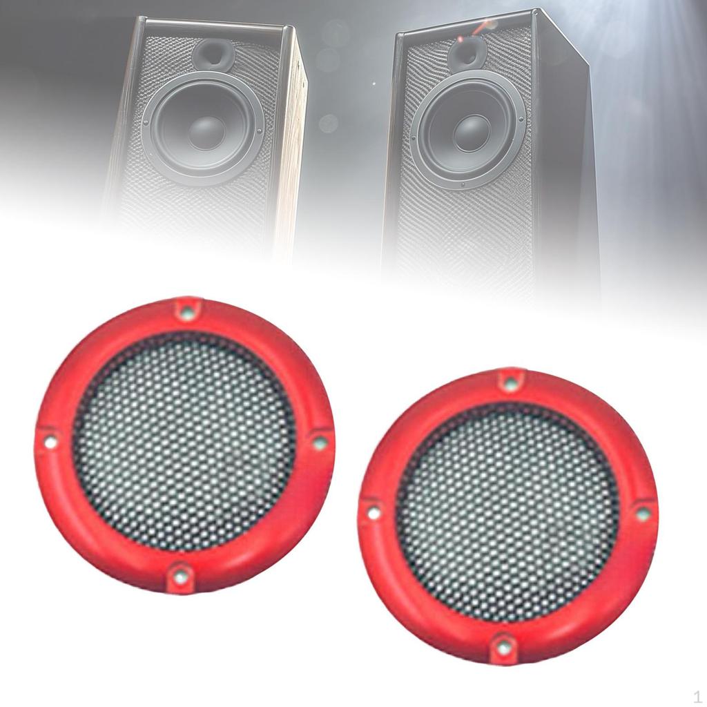 2 Pieces Speaker Grill Covers Decorative DIY,Sturdy,Circle Subwoofer Guard Protectors for Shopping