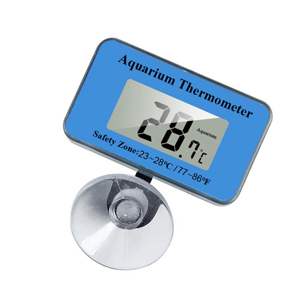 Clear Digital Display Aquarium Thermometer with Strong Suction Cup for Fishtank Precise Water Temperature Monitoring