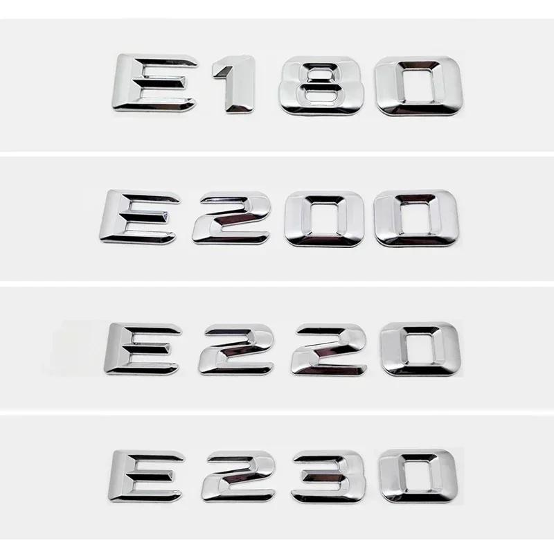 Car Tail Letter Number Emblem Sticker Rear Trunk Badge Decal for Mercedes Benz E Class E53 E55 E63 E200 E220 E230 E240 E250 E260
