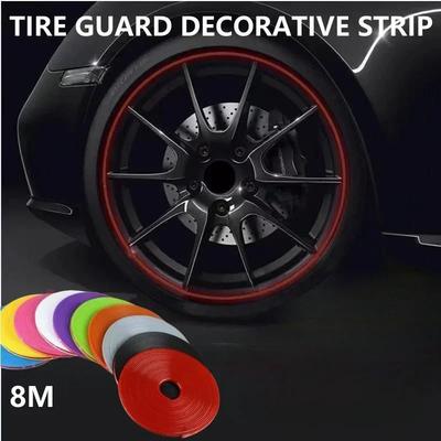 Universal Car Rim Protect Strip 8 Meters Wheel Edge Protector Car Wheel Sticker Tire Protection Care Covers Car Styling