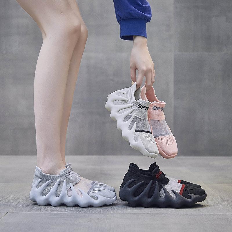 Mesh Breathable Shoes Women's Flying Woven Xiaolongbao Running Casual Shoes