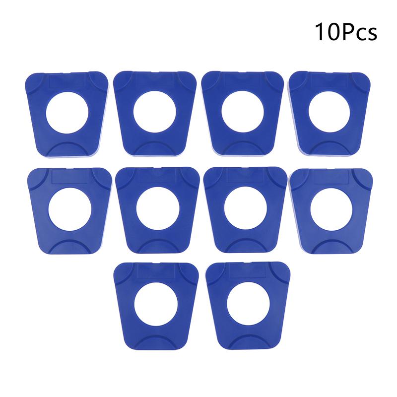

10 шт. Стоматологические лабораторные материалы Пластиковая пластина Металлическая деталь Универсальная стоматологическая модель артикулятора Прикус Стоматологические лабораторные принадлежности синий
