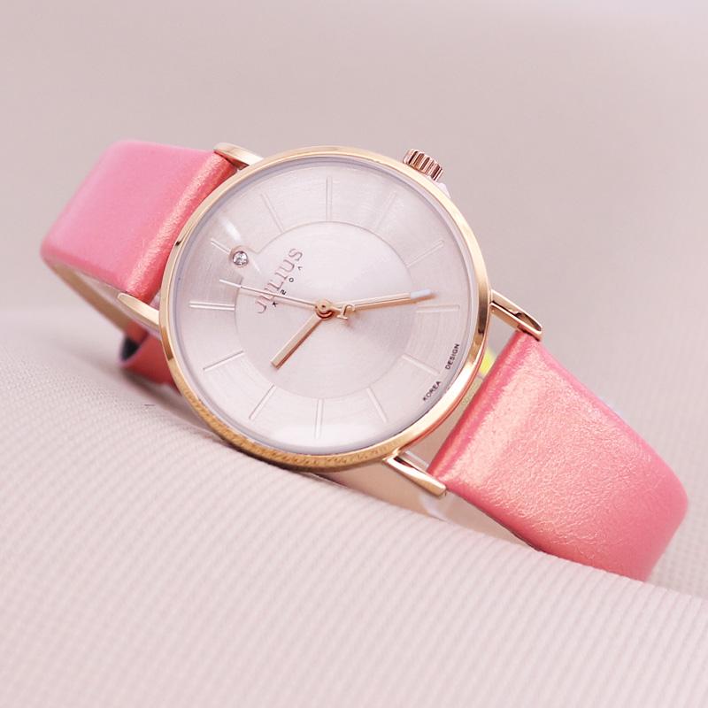 Classic Julius Women's Watch Japan Quartz Hours Fashion Clock Leather Bracelet Girl's Birthday Valentine Gift No Box