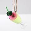 Fun Colorful Juice Cup Charm Keychain Fruit Juice Drink Cup Pendant Keyring