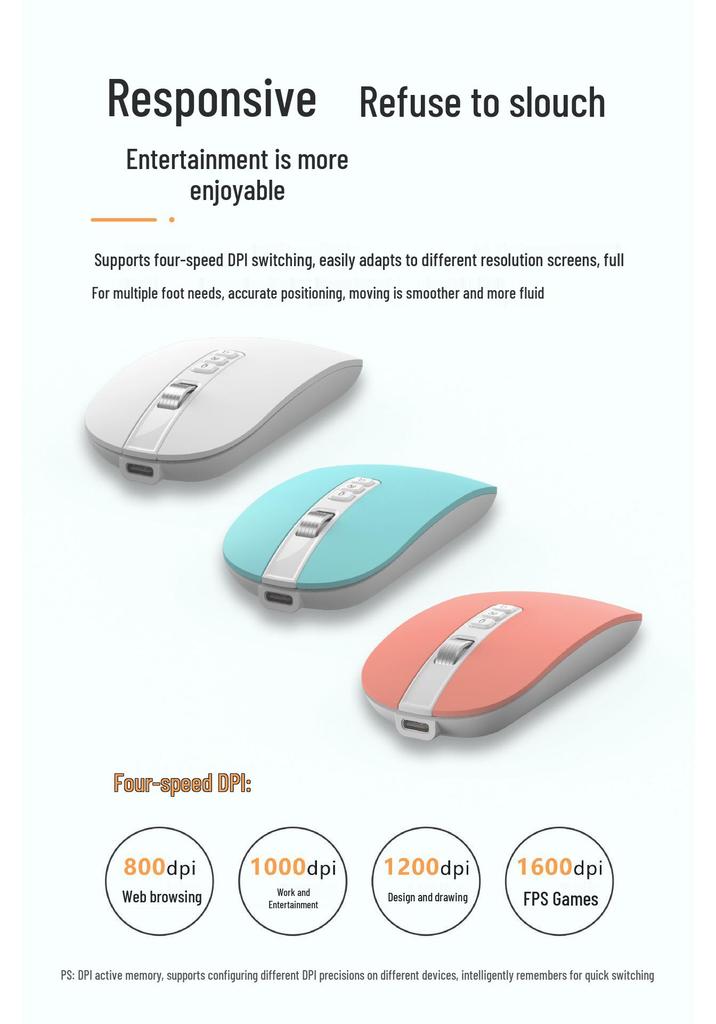 AI Smart Voice Bluetooth Mouse - Three-Mode Rechargeable with Dialect Speech Typing & Translation