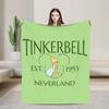 Tinker Bell Cartoon Knitted Blankets Velvet Animated Fantasy Film Super Soft Throw Blankets for Bedroom Sofa Bedspread