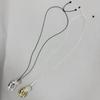 Frosted Wind Cave Pendant Long Necklace: Women's New Chinese Light Luxury Drawstring Sweater Chain