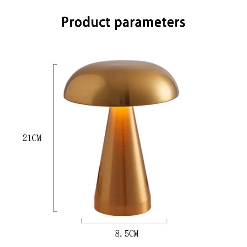 LED Table Lamps Touch Dimming USB Rechargeable for Bar Hotel Restaurant Bedside Decor Bedroom Nightlights Mushroom Lampara Gift