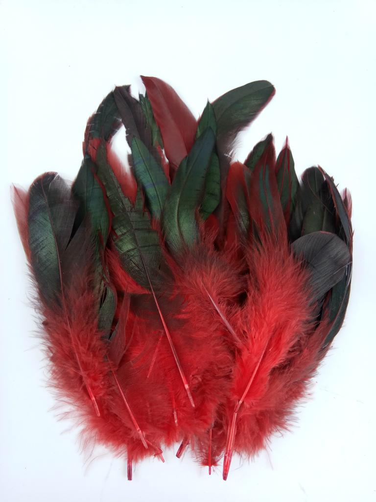 100Pcs Lake Blue Rooster Feathers 13-18cm Natural Chicken Pheasant Plumes for Crafts Jewelry Making Party Decoration Cock Plumas