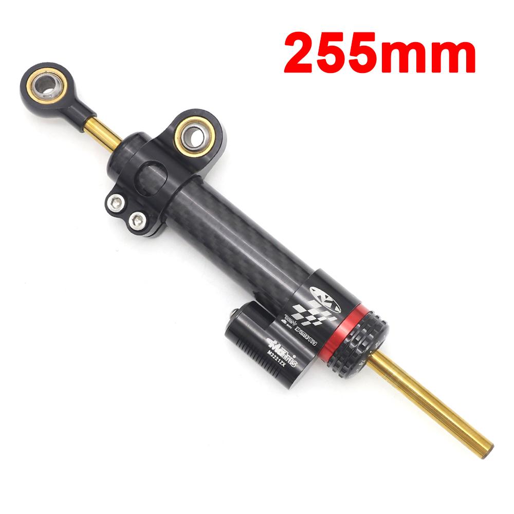 345mm 255mm Universal Motorcycle Adjustable Steering Damper Stabilizer For Yamaha MT10 MT-07 MT09 ZX6R YZF R6 CBR650R CB1000R