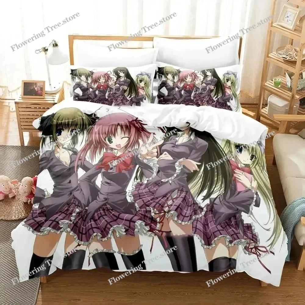 Student Councils Discretion Bedding Set Boys Girls Twin Queen Size Seitokai no Ichizon Duvet Cover Pillowcase Bed Boys Adult