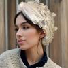 Faux Pearl Headscarf Hat Lace Flower Bohemian Headscarf Fashion Bonnet Hat  Summer Wear