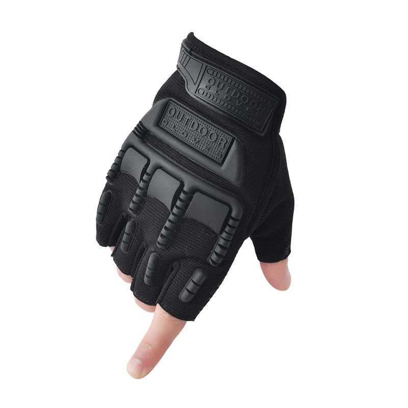 Fingerless Male Tactical Gloves Hard Knuckle Motorcycle Gloves for Men and Women Outdoor Use Bicycle Hunting Hiking Fingerless Gloves
