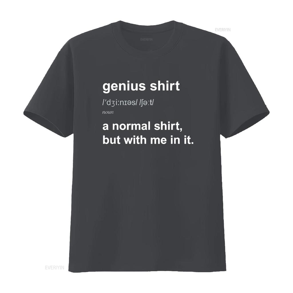 Lustiges Genie T-Shirt Intelligentes Gehirn Humor Kluger Witz vintage Gewaschen Dehnbar Lässig Vielseitig Leicht Stilvoll Weich