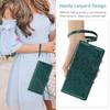 For Samsung Galaxy A55 5G Case with Hand Strap Flower Imprint Leather Wallet Phone Cover