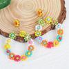 Pendientes bohemios de moda para mujer, pendientes de flores dulces de estilo colorido, joyería, pendientes con cuentas florales, accesorios LXY