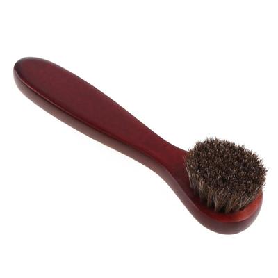Long Wood Handle Bristle Horse Hair Brush Shoe Boot Polish Shine Cleaning Dauber