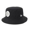 New Era GF BUCKET 01 Circle Patch Golf Hat Black Cotton Unisex M/L All Season Outdoor