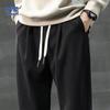 Men's Corduroy Elastic Waist Straight-Leg Casual Pants