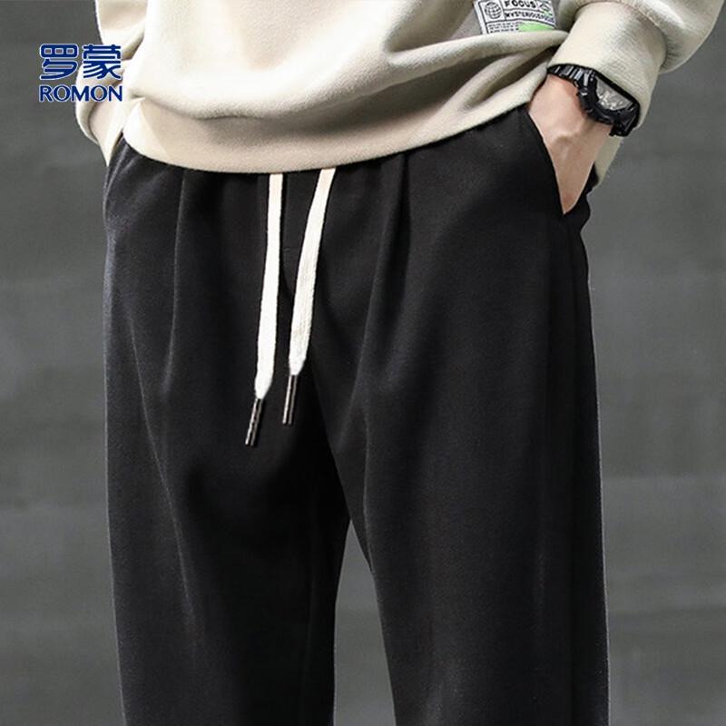 Men's Corduroy Elastic Waist Straight-Leg Casual Pants