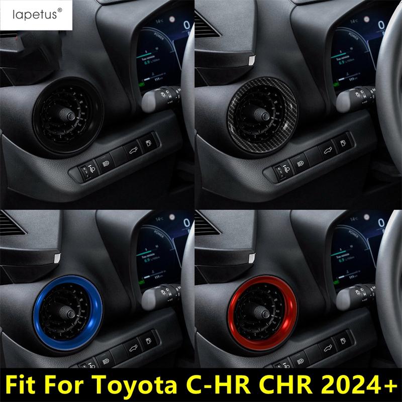 ABS Car Front Dashboard Air AC Conditioning Outlet Vent Decoration Cover Trim Interior Accessories For Toyota C-HR CHR 2024 2025