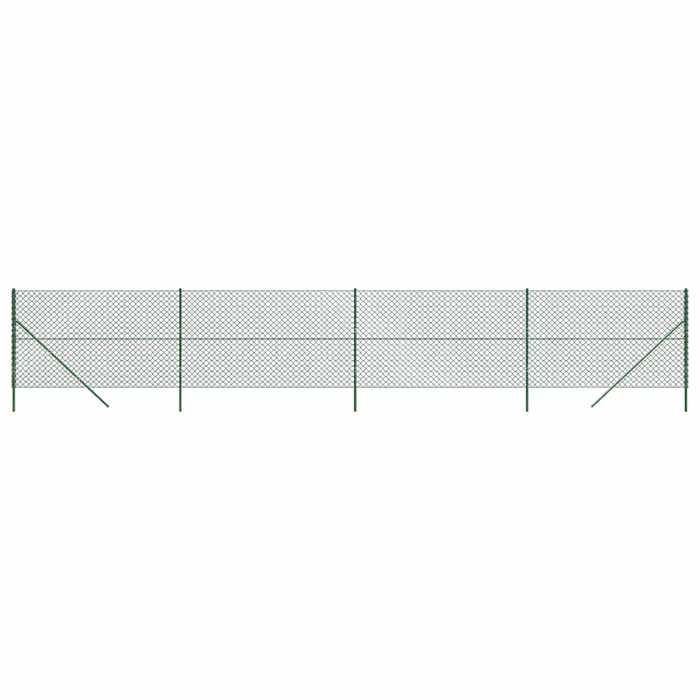 Clôture en mailles de chaîne - Maison Exclusive - Vert - 1,6 x 10 m - Acier galvanisé, revêtement PVC