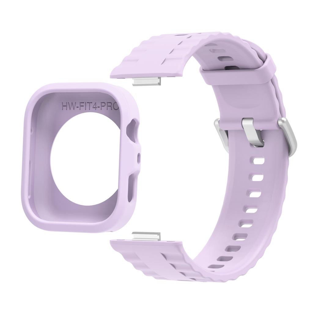 Silicone Case+Strap for Huawei Watch Fit 4 Pro Comfortable Comfortable Breathable Band