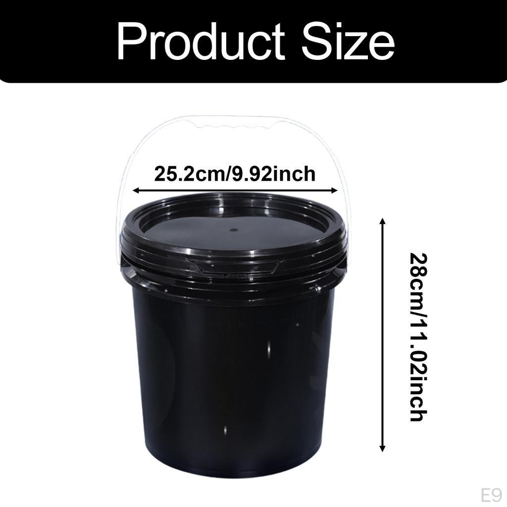 Bucket All Purpose Pail Heavy Duty Sturdy with Handle and Lid Food Storage Container for Gardening