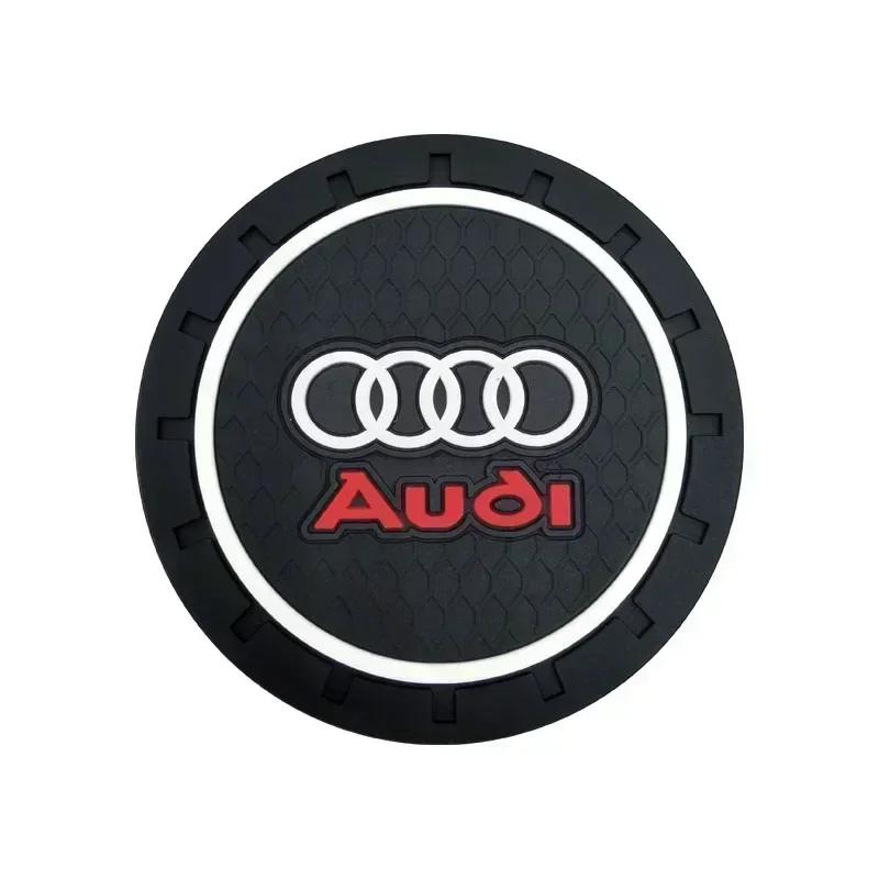 Car 2025 Hot Hot A8 For q2 2Pcs Car Water Cup Pad Rubber Mat Anti-slip Pad Mat Waterproof For q2 A1 A3 A4 B8 8P 8V A6 C7 A5