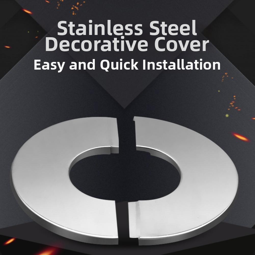 4pcs 23-61mm Stainless Steel Water Pipe Wall Covers Bathroom Shower Decorative Cover For Drain Pipes Easy Installation