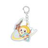 Egg Party Arena Q Keychain: Cute Cartoon Acrylic Game Pendant Backpack Charm