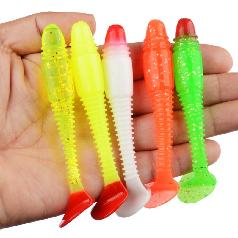 Double Jointed TPE Soft Bait with T-Tail for Bass, Perch, and Black Pit Fish