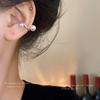 Real Gold Electroplated Zircon Pearl Without Pierced Earrings Ins Retro High-end Earrings Fashionable Versatile Earrings