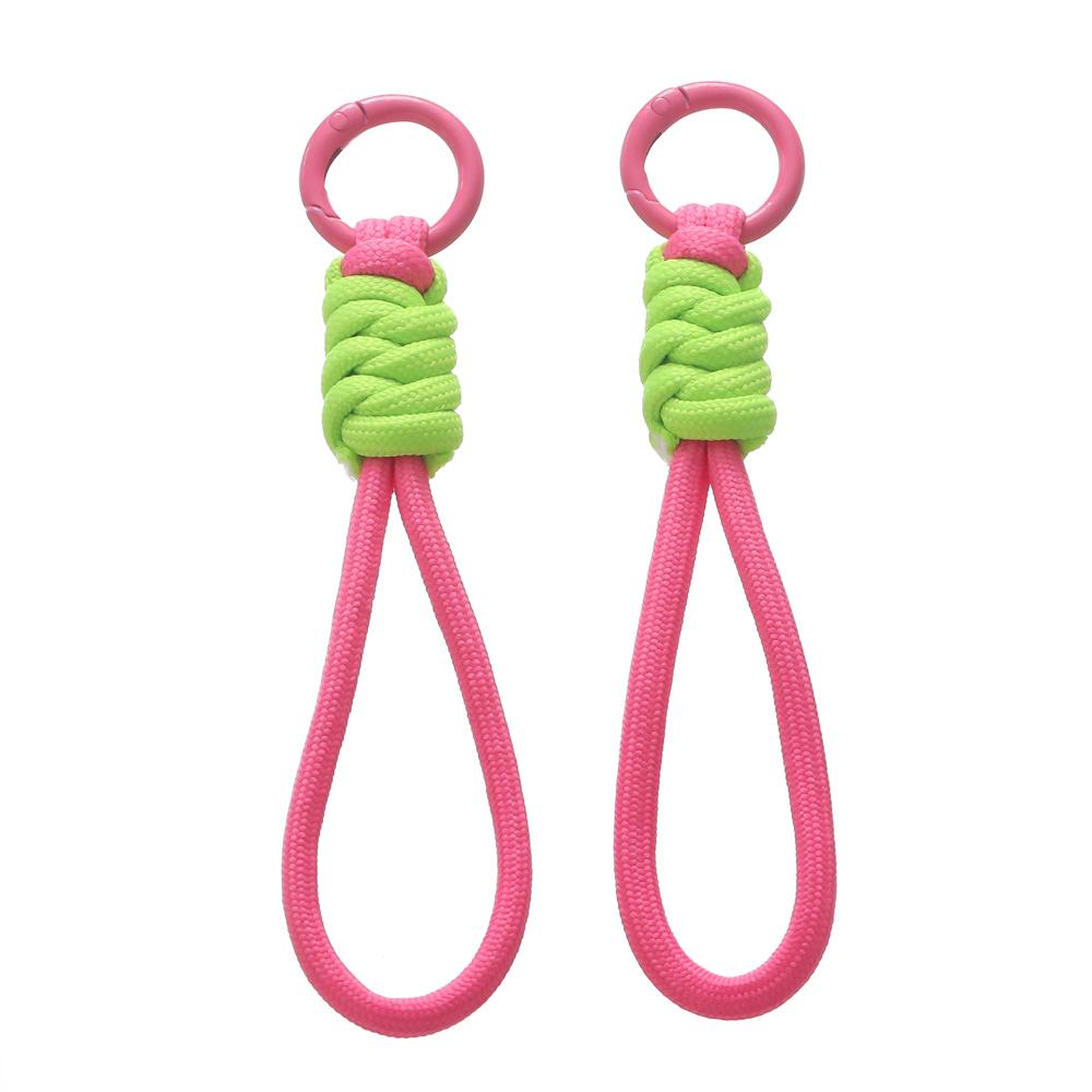 1pc Colorful Braided Lanyard Keychain for Phone Case Women Anti Lost Knot Rope Strap Car Key Chains Diy Accessories Keyring