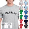 State Colorado College Text Sports Team Personalized Name Number Cotton T-Shirt