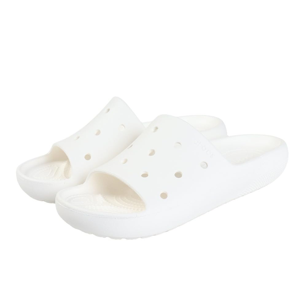 Crocs Classic Slide Shower Easy to Care for Size and 2.0 Sandals, White, 209401-100, Sandals, Lightweight, Quick-Drying, (White, 24.0, Men's Women's)