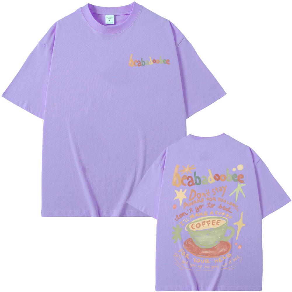 Beabadoobee Graphic Print T-shirt Men Women Fashion Vintage Oversized T Shirts Unisex Casual Pure Cotton Tshirt Y2k Streetwear