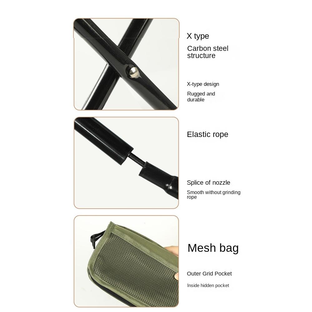 Sturdy Sports Folding Chair Wear-resistant Pencil Case Stool Folding Backpack Stool Fishing