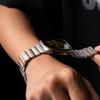 Luxury Titanium Metal Silicone Strap For Apple Watch Ultra 3 49mm 11 10 46mm Men Bracelet Strap For iWatch 9 8 7 6 5 4 44mm 45mm