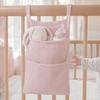 Multifunctional Baby Crib Hanging Bag Pure Cotton Diapers Organizer Stroller Storage Bag Newborn