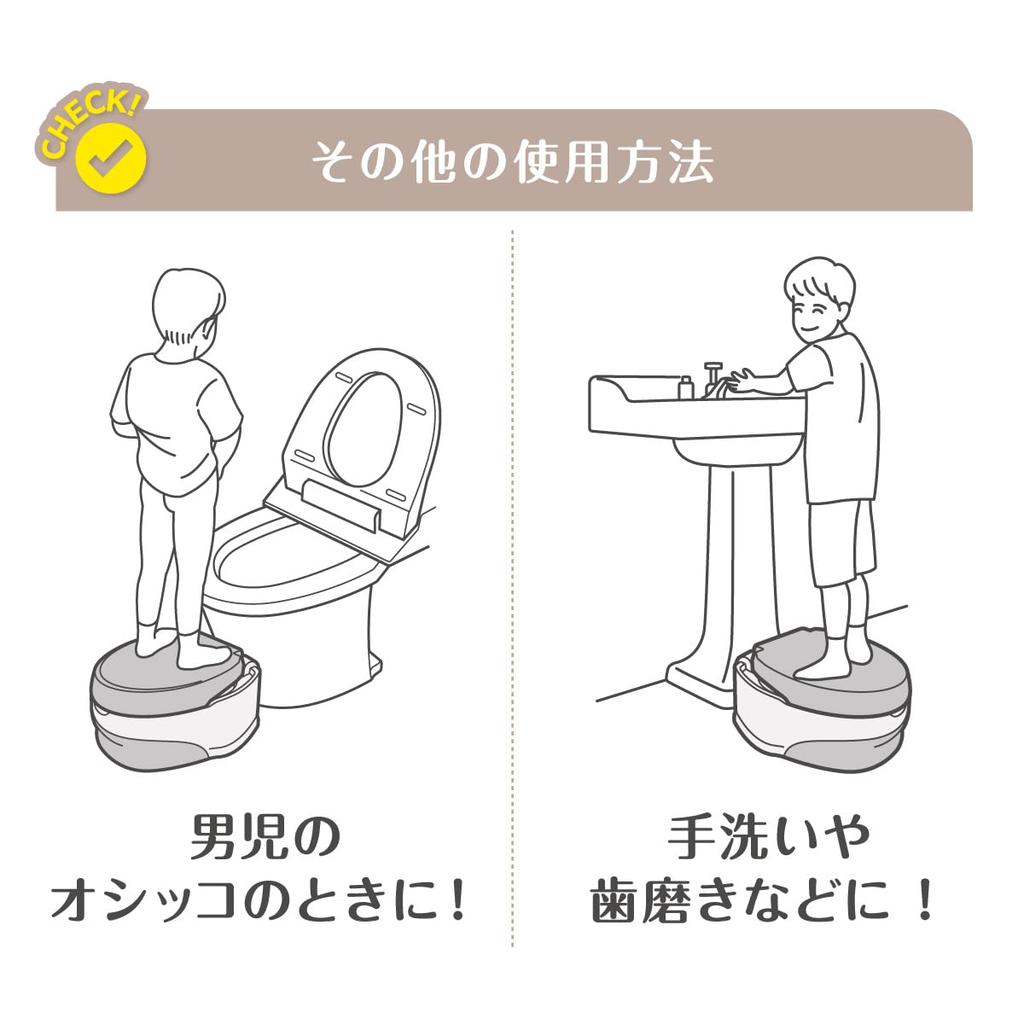 Combi Toilet Training Baby Label Potty Step Gray Approximately 1 year toilet seat 1 year 6 Western-Style (Porty old~/Auxiliary + step Approx.