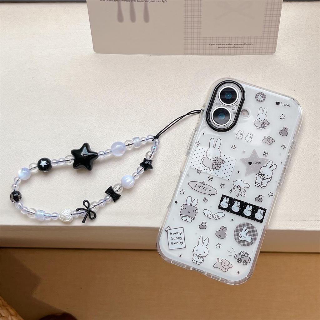 Double Layer Cute Rabbit iPhone 17/16/15 Pro Max Case - Anti-Fall, Compatible with iPhone 14/13