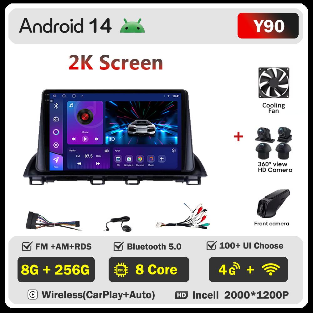 For Mazda 3 Axela 2014 22015 2016 2017-2019 Car Multimedia Video Player Touch Screen Android 14 Car Radio GPS Navigation Wifi