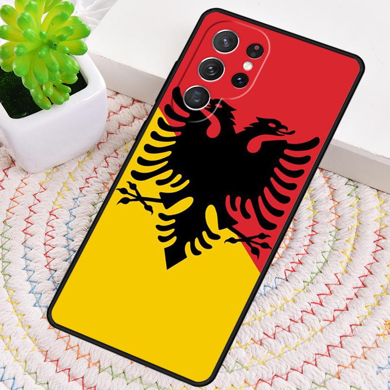 Albanian Flag Phone Case for Samsung Galaxy note 10 pro S26 Ultra S23 S24 FE S25 S21 S22 PLUS shockproof Cove
