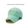 Fashion Korean-Style Flower Baseball Cap Letters Embroidered Candy Color Sun Hat Wide Eaves Snapback Peaked Cap Outdoor