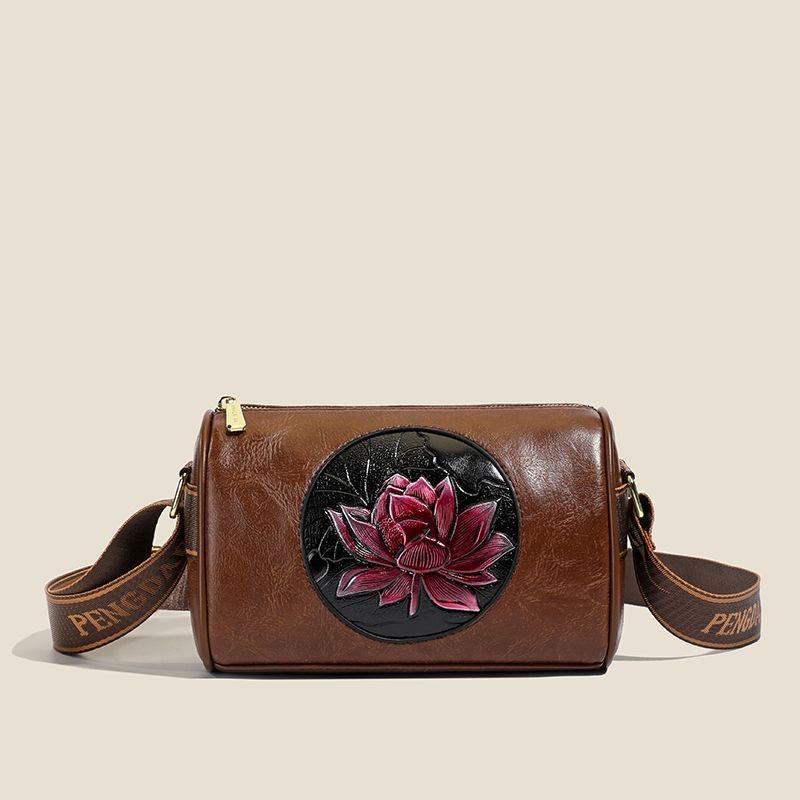 Casual Women Handbag Soft Leather Small Shoulder Crossbody Bags For Women 2025 Summer New Fashion Print Ladies Messenger Tote Bag