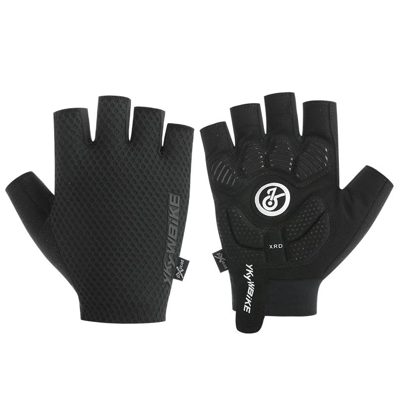 YKYWBIKE Unisex Cycling Gloves PORON XRD Summer Half Fingers Shock Absorbing Bicycle Outdoors Road Bike Gloves
