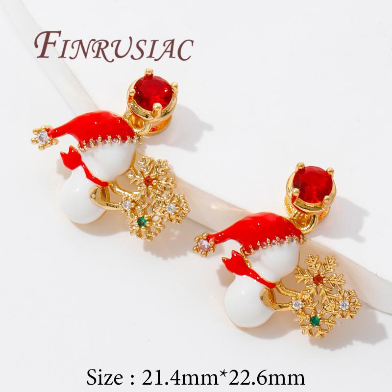 Christmas Gifts Happy New Year 2026 18K Gold Plated Brass Charms For Necklaces,Pendants For Jewelry Making,Women's Gift Xmas