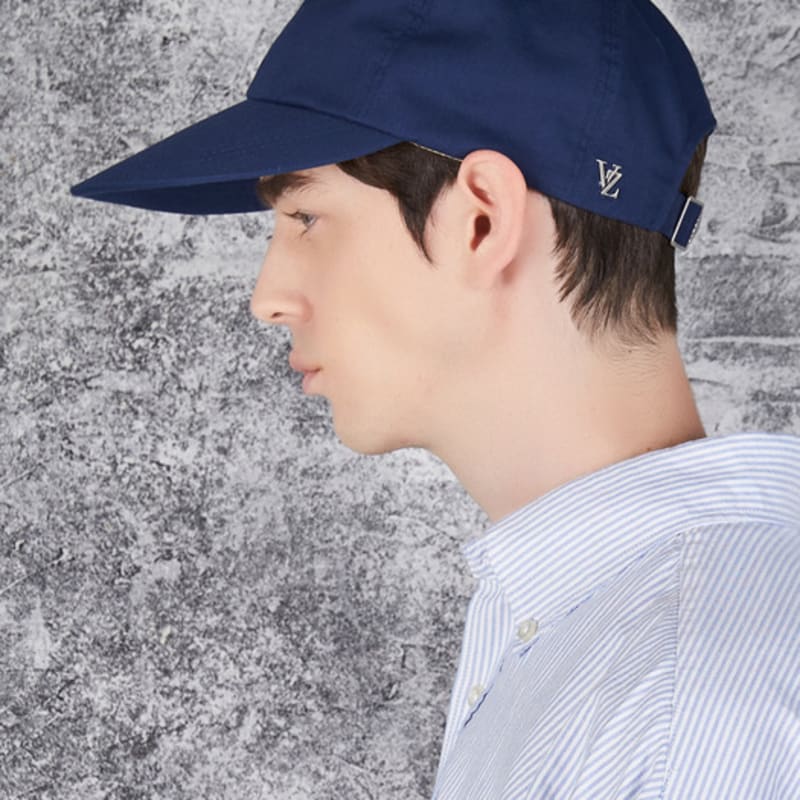 VARZAR Gewöhnliche Übergröße Baumwoll-Kappe Marineblau